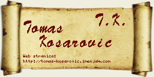 Tomas Košarović vizit kartica